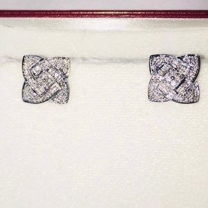 14k Solid Gold Diamond Earrings